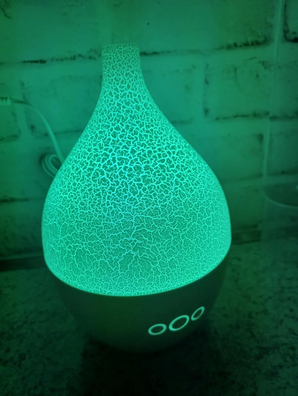 White Crackle Essential Oils Diffuser color changing light Pink Zebra Fragrance